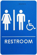 USA Made - Men's and Women's Restroom Signs ADA-Compliant Bathroom Door Signs by RockRidge