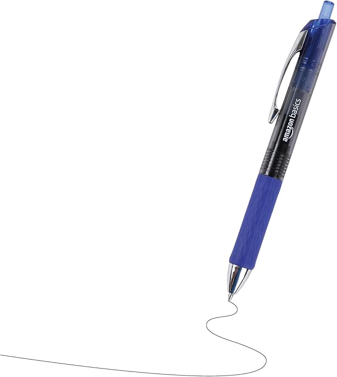 Amazon Basics Gel Pens Fine Point Smooth Writing Pens, Retractable, 12 Pack - Image 3