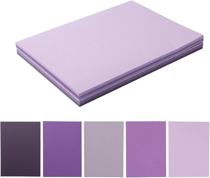50 Sheets Colored Cardstock Paper 5 Colors, 250 GSM Heavy Card Stock by Topeen