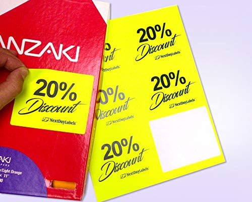 8-1/2 x 11 Neon Color High Light Fluorescent Labels - Image 3