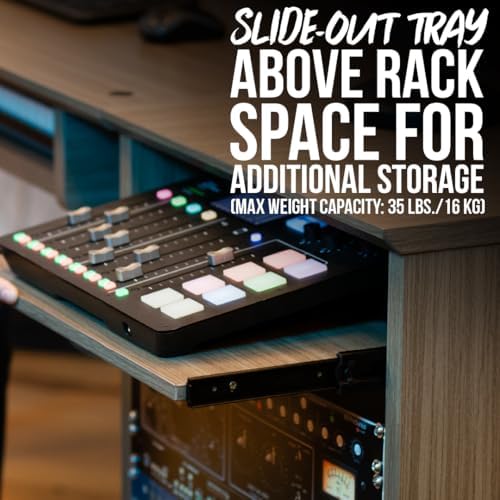 Gator Frameworks Elite Series 10U Studio Rack Desk with Slide-Out Tray and Re...