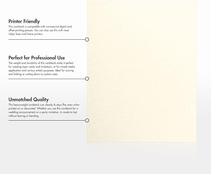 LUXPaper 8.5" x 11" Cardstock | Letter Size | Champagne Metallic | 105lb. Cover - Image 8