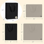 BagDream Black Gift Bags with Handles 8x4x11 Inch 50pcs Black Kraft Paper Bags - Image 2