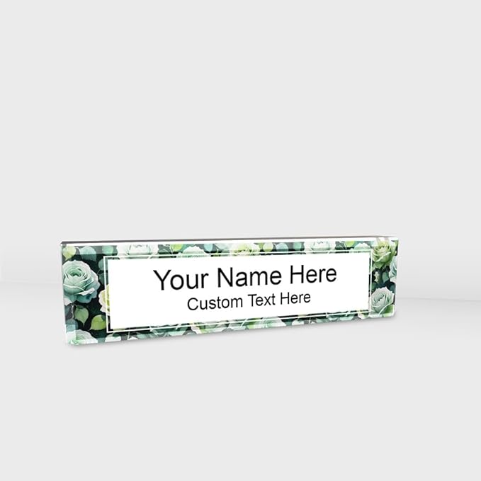 Signs ByLITA Floral Pattern Customized Nameplate | Sage Rose Personalized Full - Image 9