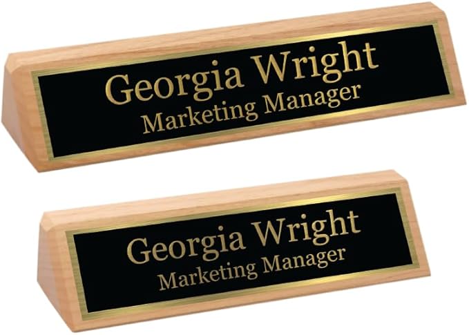 Custom Desk Wedge Name Plate - Image 2