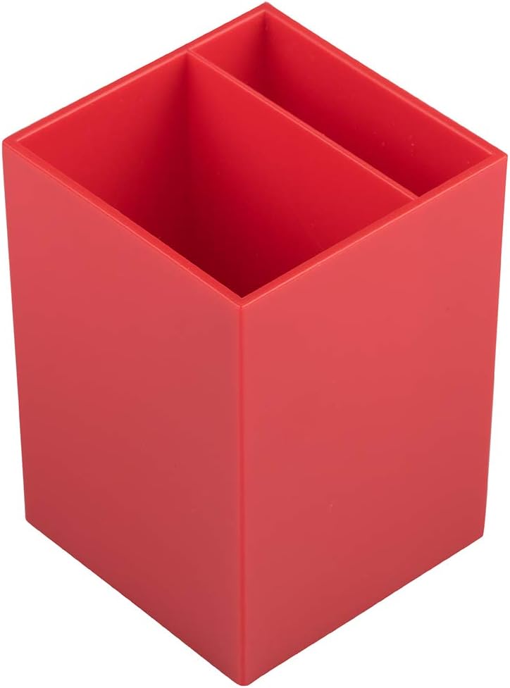 JAM PAPER Desk Trio Pack - Red - Stapler, Tape Dispenser & Pen Holder - 3...