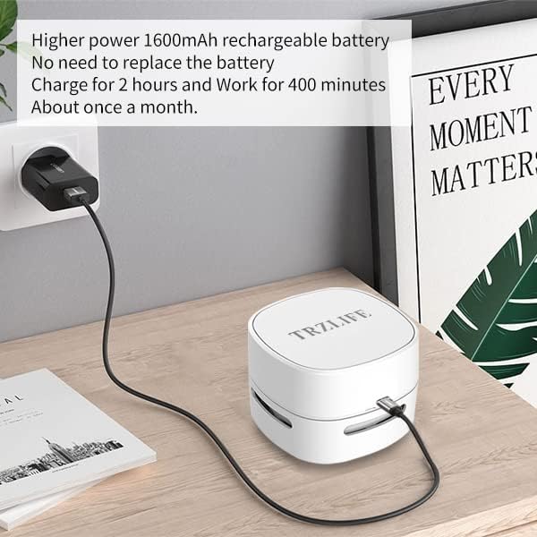 TRZLIFE Desk Vacuum Cleaner, Rechargeable and Durable Mini Desktop Vacuum - Image 10