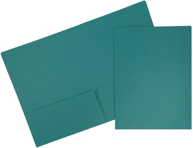 LUXPaper 9" x 12" Presentation Folders | Two Pocket | Teal | 100lb. Cover | 10 by LUXPaper