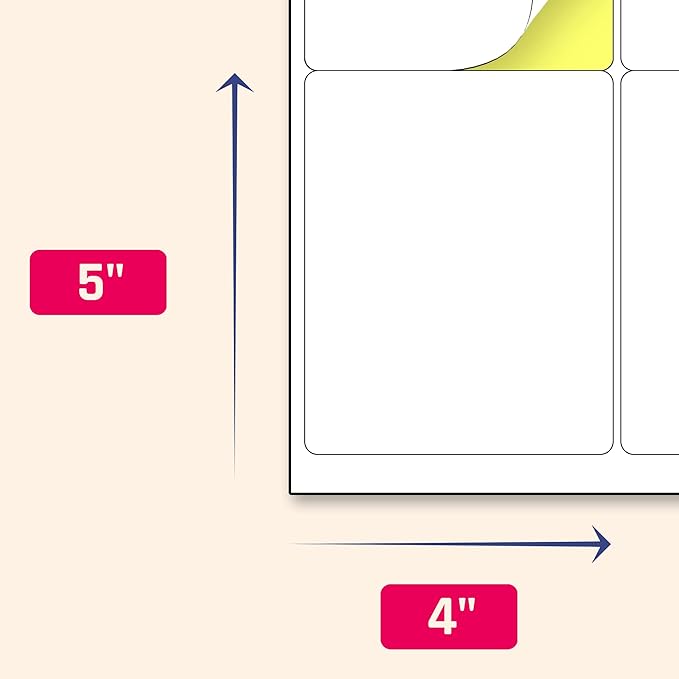 30 Sheets, Large White Labels Stickers - Image 2