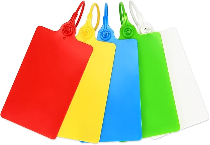 100 Plastic Tags Shipping Tags Water Proof Tags by LeadSeals