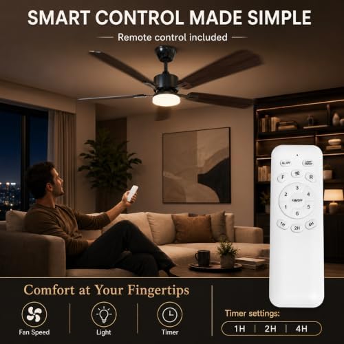 42 inch ceiling fans with lights and remote, view 9