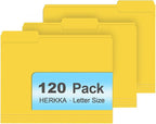 File Folder, HERKKA 120 Pack 1/3 Cut Tab File Folders, File Folders Great by HERKKA