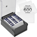 Acrimet 3 x 5 Card File Holder Organizer Box Metal Base Heavy Duty - Image 3