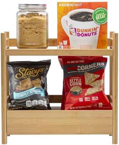 Sorbus Matcha Station Shelf, Bamboo (13" x 6.5" x 12.6", Natur...