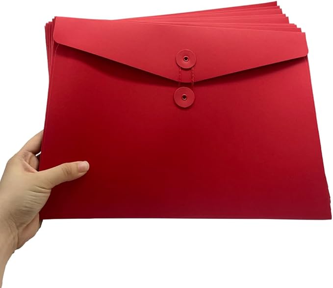 10pcs A4 Kraft Paper Envelopes Portfolio Foolscap File Folders Document Folder by iNelihoo