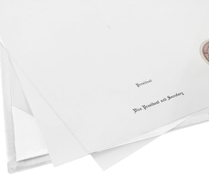 GraduationMall 8.5"x11" Smooth Padded Diploma Cover Certificate Holder White - Image 5