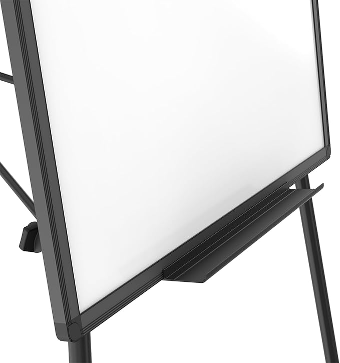 VIZ-PRO Magnetic Whiteboard Easel Black, 36 x 24 Inches, Portable Dry Erase - Image 6