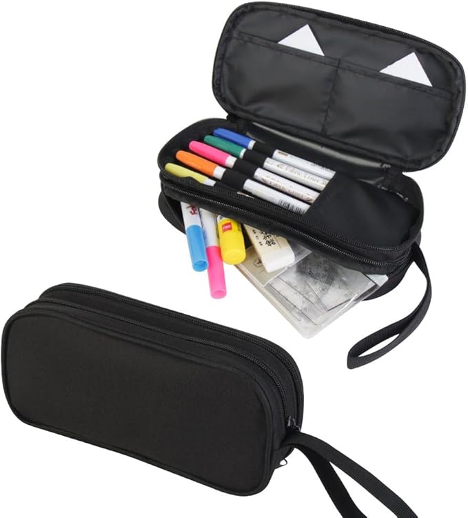 HiGaits Pencil Case for Boys, Durable Pen Box Cat - Image 3