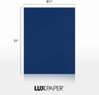 LUXPaper 8.5" x 11" Cardstock | Letter Size | Navy Blue | 100lb. Cover | 50 Qty - Image 3