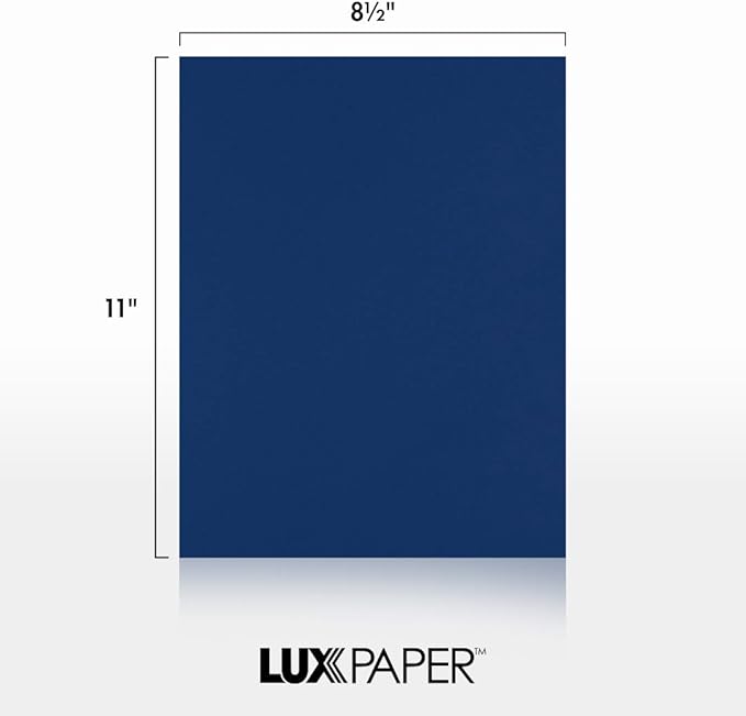 LUXPaper 8.5" x 11" Cardstock | Letter Size | Navy Blue | 100lb. Cover | 50 Qty - Image 3