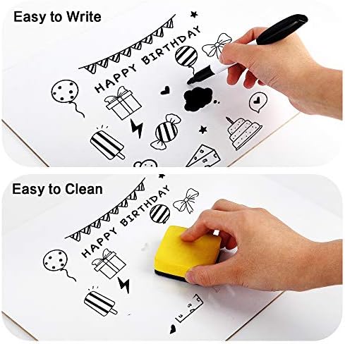 Dry Erase Lapboards, HERKKA 32 Pack Double Sided Dry Erase Lap Boards 9 x 12....
