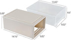 Xyskin 4-Pack 12 Quart Plastic Compact Stacking Drawer Unit, Stackable Desktop - Image 3