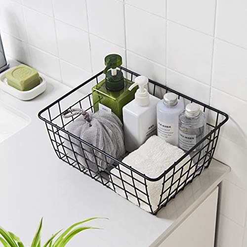 LeleCAT Wire Storage Baskets, Metal Wire Food Storage Organizer Bin Basket - Image 5