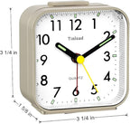 Tinload Small Battery Operated Analog Travel Alarm Clock Silent Non Ticking - Image 3