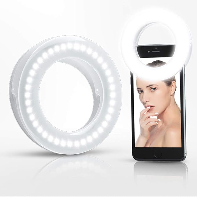 XINBAOHONG Selfie Ring Light Rechargeable Portable Clip-on Selfie Fill Light by XINBAOHONG