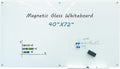 Magnetic Glass Dry Erase Board Frameless Wall Mounted White Board 40 * 72 by Gooderboard