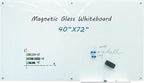 Magnetic Glass Dry Erase Board Frameless Wall Mounted White Board 40 * 72 by Gooderboard