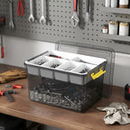 80qt stackable storage bins with lids trays craft, package contents