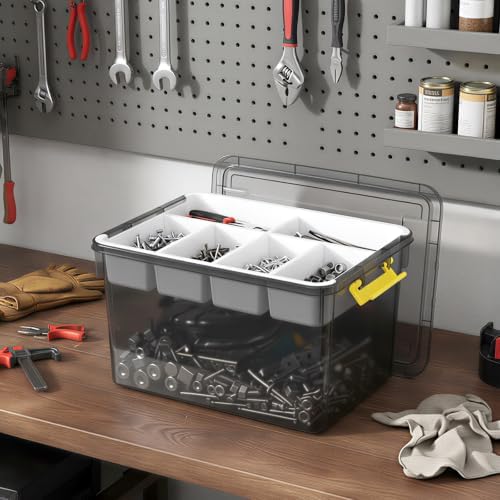 20&40qt stackable storage bins with lids trays craft, package contents