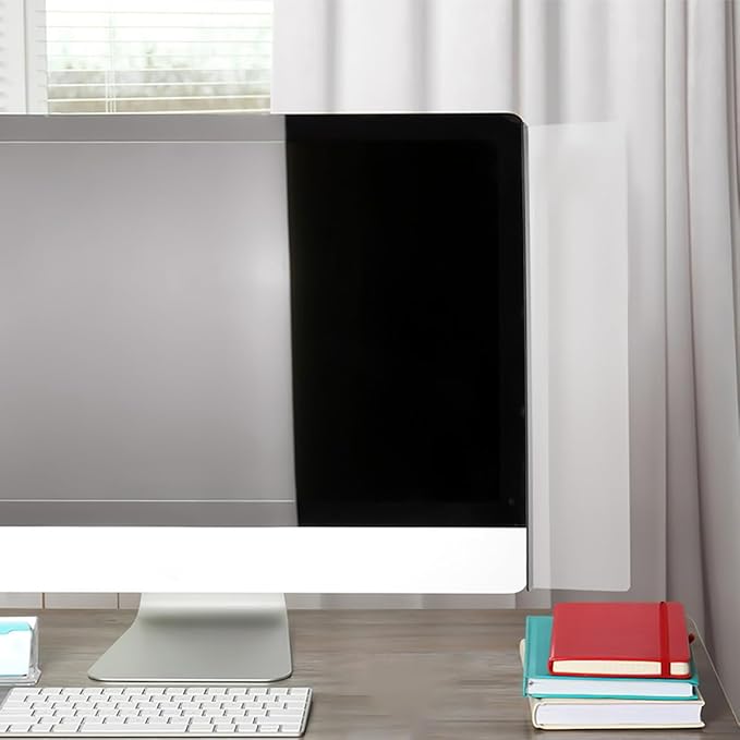 OSALADI 2pcs Clear Acrylic Computer Monitor Memo Boards Left Right Side Panel - Image 4