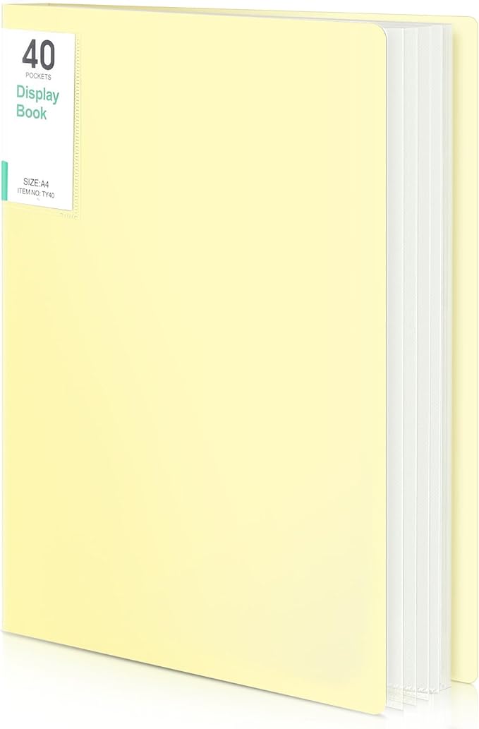 Phyxin Portfolio Binder, 40-Pocket Portfolio Folder 8.5" x 11", Displaying 80 by Phyxin