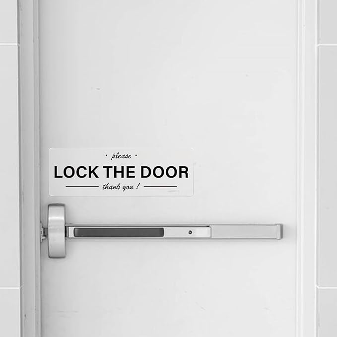YIKIADA Please Lock The Door Sticker 6 × 2 Inches Vinyl Self-Adhesive Decals - Image 6