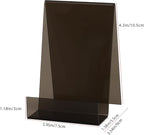 ZOEY Acrylic Book Stand with Ledge Black Display Easels Plate - Image 2