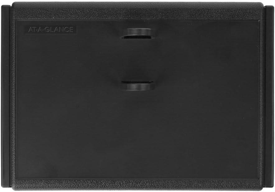 AT-A-GLANCE Products - AT-A-GLANCE - Compact Desk Calendar Base for 3 x 3-3/4 Refill, Black - Sold As 1 Each - Two Rings Lock in a looseleaf Calendar Refill.