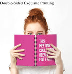 XQLZY This Meeting Could Have Been A Fist Fight Rose Red Spiral Notebook - Image 3