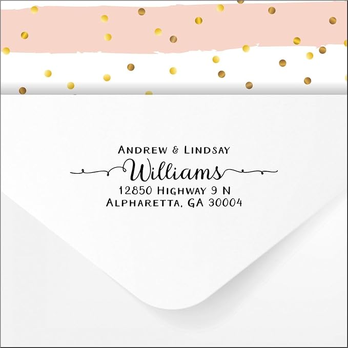 PrettySweetParty Self Inking Return Address Stamp by PrettySweetParty