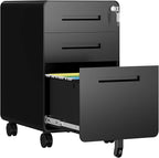 AFAIF 3 Drawer File Cabinet, Fully Assembled Mobile File Cabinets by AFAIF