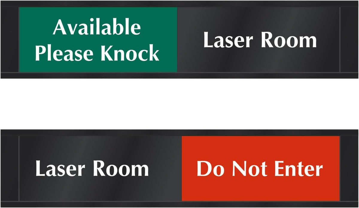 SmartSign Laser Room Available/Do Not Enter Please Knock Slider Sign, 2.25" x