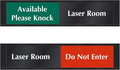 SmartSign Laser Room Available/Do Not Enter Please Knock Slider Sign, 2.25" x by SmartSign