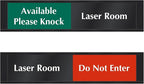 SmartSign Laser Room Available/Do Not Enter Please Knock Slider Sign, 2.25" x by SmartSign