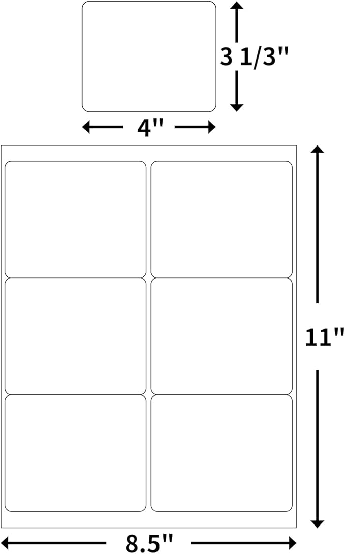 BESTEASY 3-1/3 X 4 Inches Shipping Address Labels, Thermal Sticker Labels - Image 2