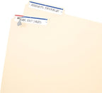 Avery File Folder Labels on 4" x 6" Sheet, Easy Peel, White/Blue, Print & Handwrite, 2/3" x 3-7/16", 252 Labels (5200)