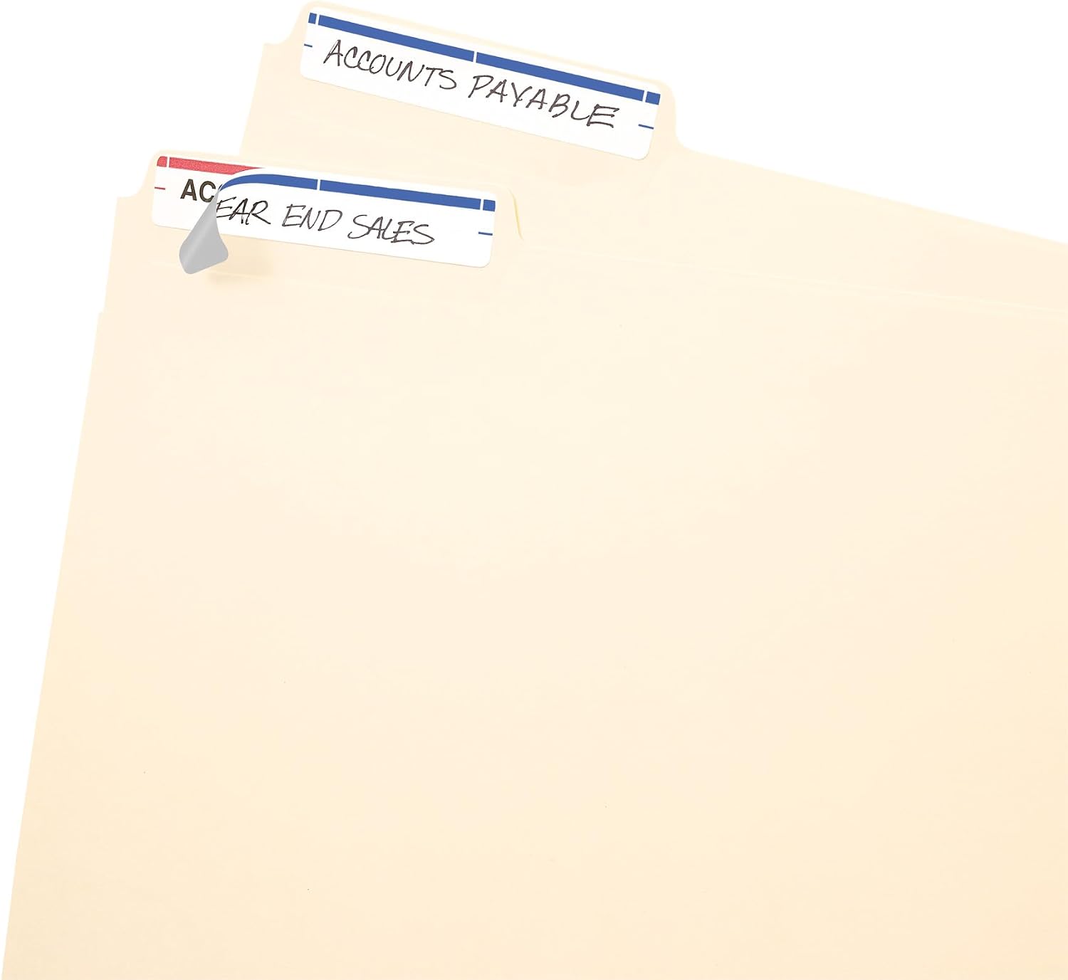 Avery File Folder Labels on 4" x 6" Sheet, Easy Peel, White/Blue, Print & Handwrite, 2/3" x 3-7/16", 252 Labels (5200)