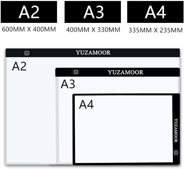 a2 large tracing led light pad kits for, front angle view