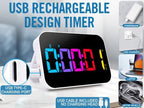 Kitchen Digital RGB Timer, Count Down Up, Rechargeable, Vibration Mode - Image 3