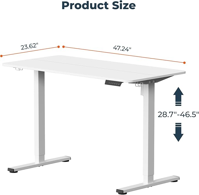 FitStand Adjustable Stand Up Desk Standing Desk, 47x24 Inches Home Office Desk - Image 3